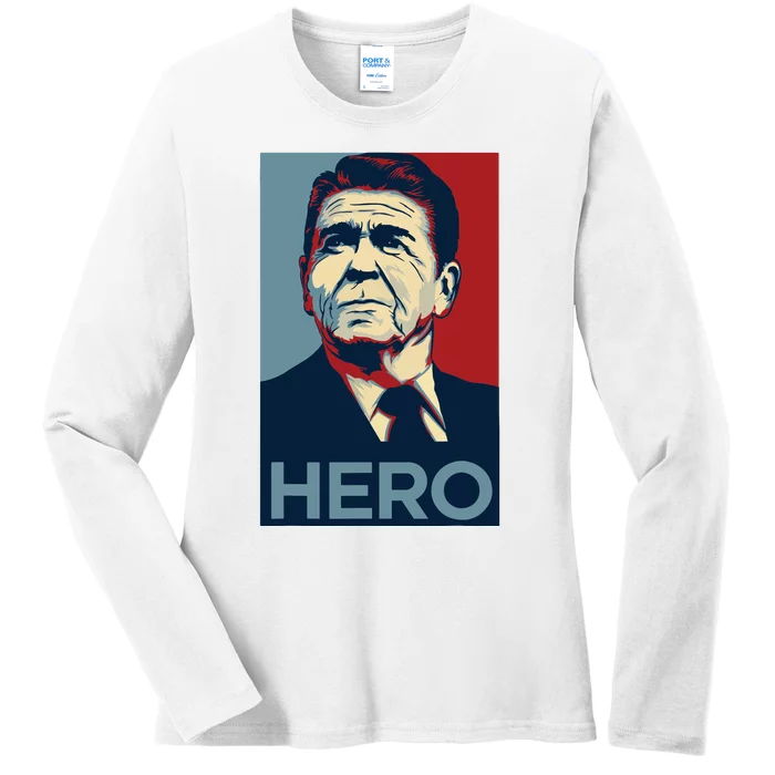 Ronald Reagan President Usa America Funny Ladies Long Sleeve Shirt