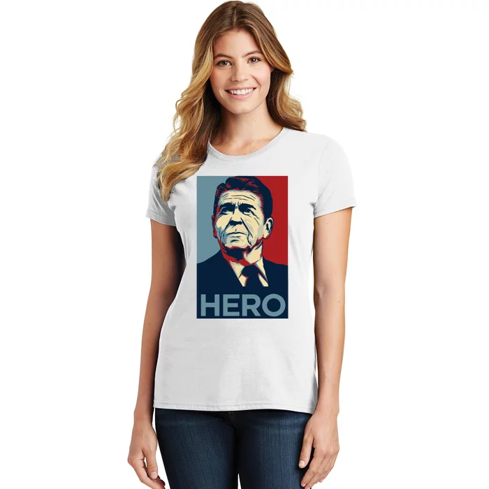 Ronald Reagan President Usa America Funny Women's T-Shirt