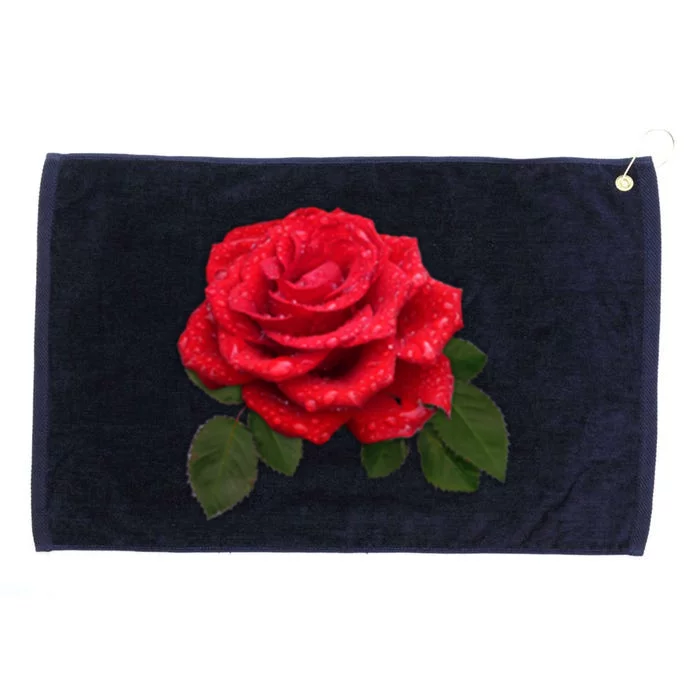 Red Rose Pocket Gift Idea Cute Gift Grommeted Golf Towel