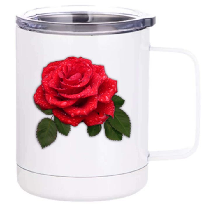 Red Rose Pocket Gift Idea Cute Gift Front & Back 12oz Stainless Steel Tumbler Cup