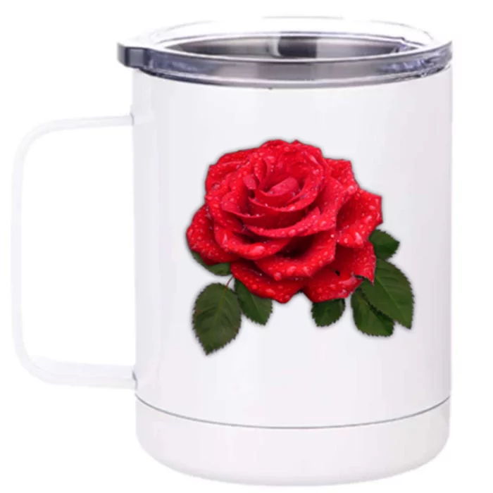 Red Rose Pocket Gift Idea Cute Gift Front & Back 12oz Stainless Steel Tumbler Cup