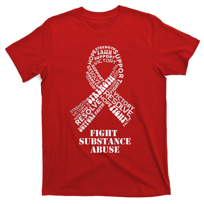 Red Ribbon Products & Gifts for Substance Abuse Awareness T-Shirt