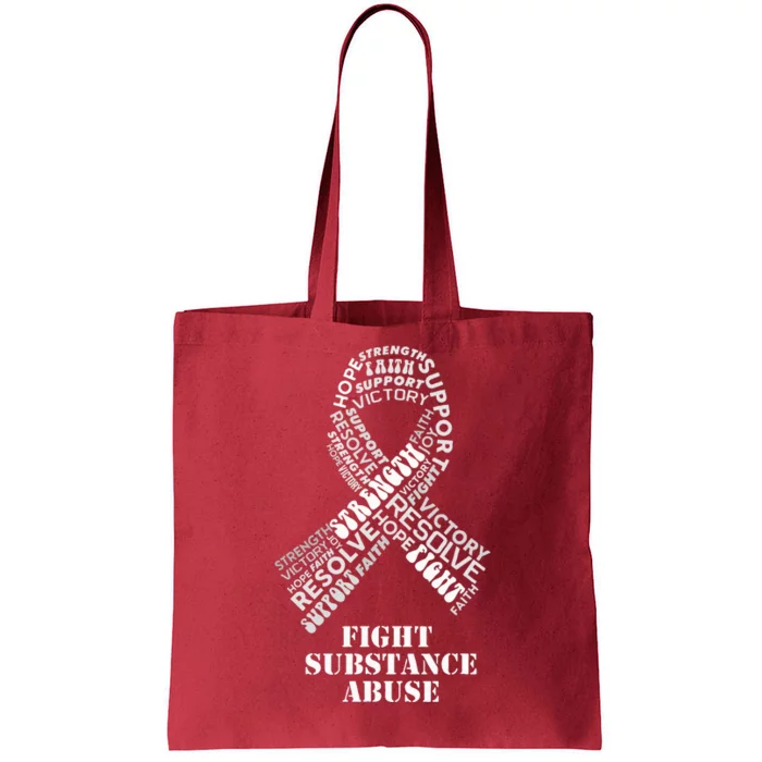 Red Ribbon Products & Gifts for Substance Abuse Awareness Tote Bag