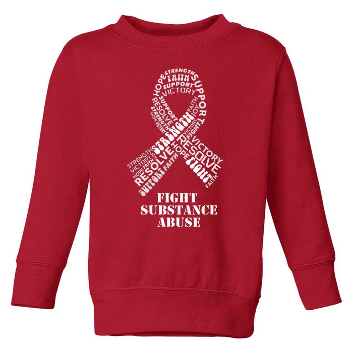 Red Ribbon Products & Gifts for Substance Abuse Awareness Toddler Sweatshirt