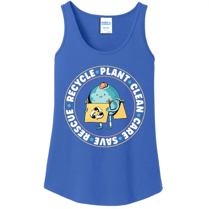 Rescue Recycle Plant Clean Care Save The Planet Gift Ladies Essential Tank