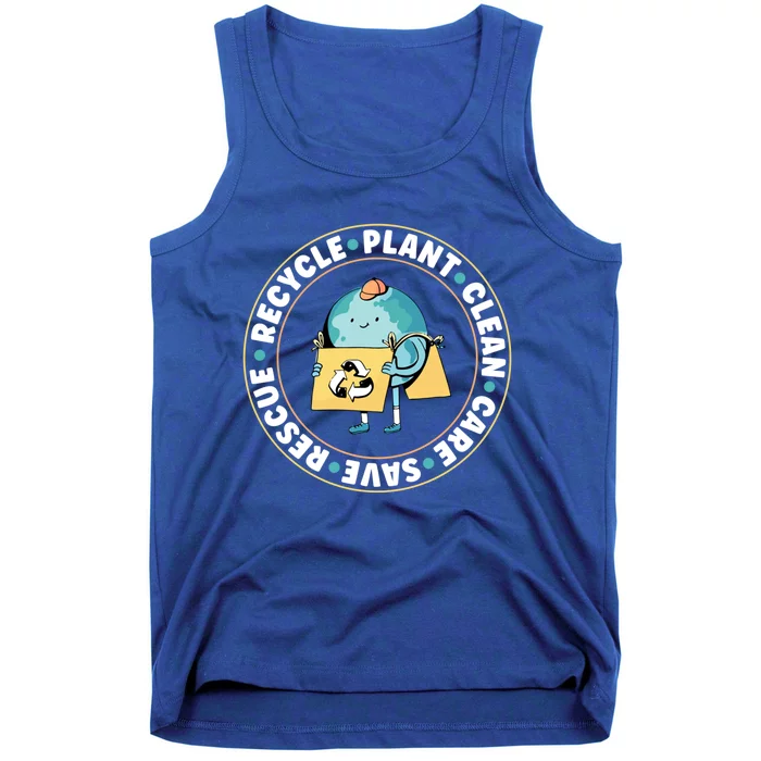 Rescue Recycle Plant Clean Care Save The Planet Gift Tank Top