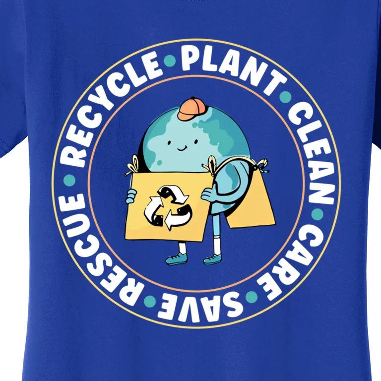 Rescue Recycle Plant Clean Care Save The Planet Gift Women's T-Shirt