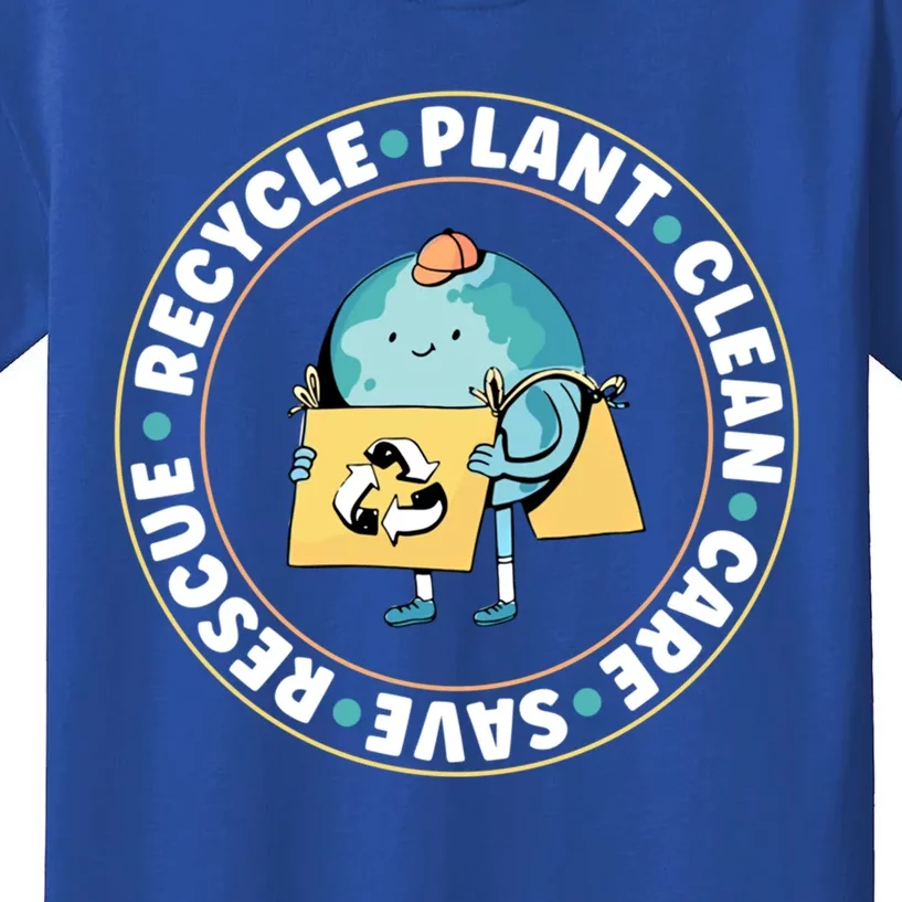 Rescue Recycle Plant Clean Care Save The Planet Gift Kids T-Shirt