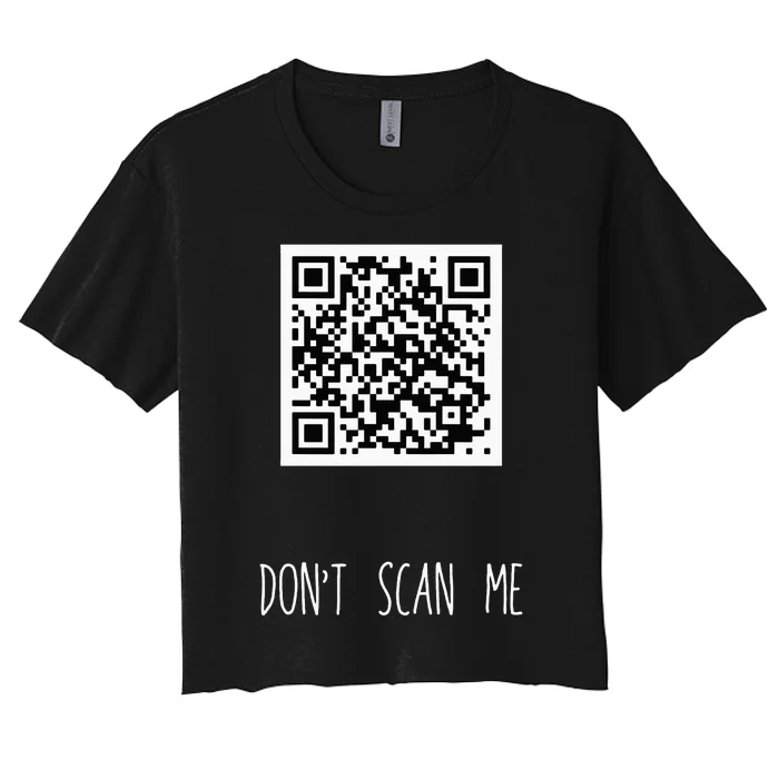 Rick Roll QR Scan Code Funny Joke Women's Crop Top Tee