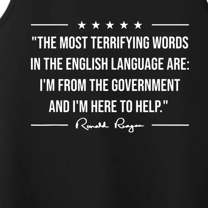 Ron Reagan Quote The Most Terrifying Words Government Help Performance Tank