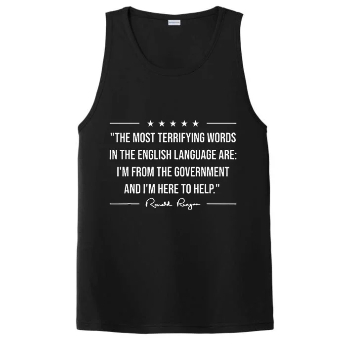 Ron Reagan Quote The Most Terrifying Words Government Help Performance Tank