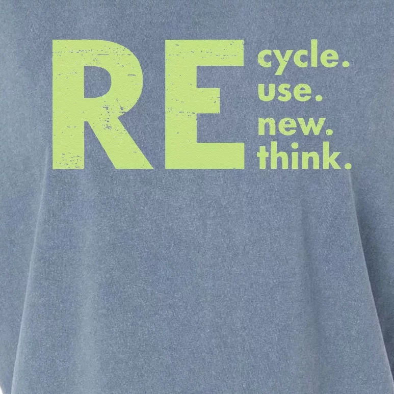 Recycle Reuse Renew Rethink Crisis Environmental Activism Garment-Dyed Women's Muscle Tee