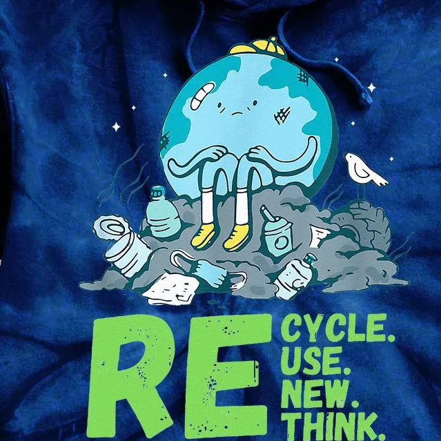 Recycle Reuse Renew Rethink Crisis Environmental Activism Tie Dye Hoodie