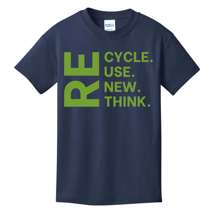 Recycle Reuse Renew Rethink Earth Day Environmental Activism Kids T-Shirt