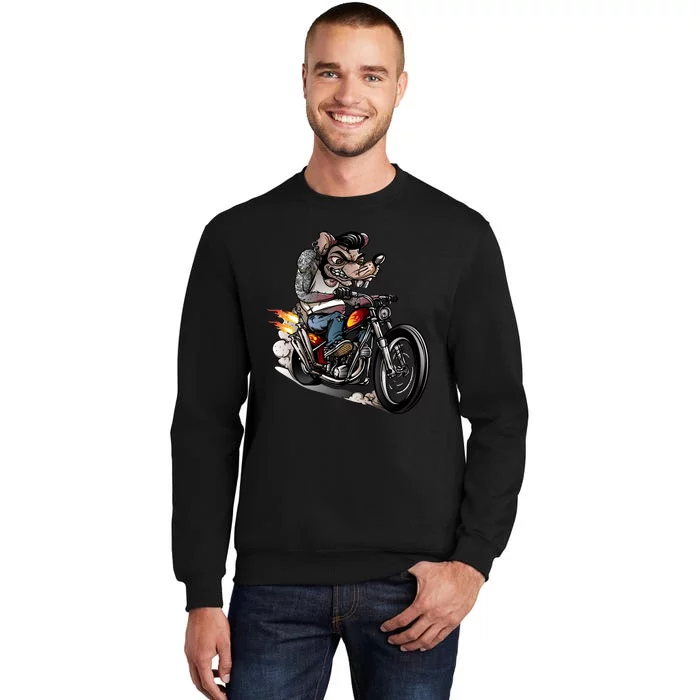 Rockabilly Rats Riding A Bike Sweatshirt