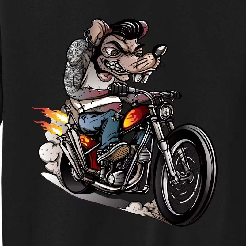 Rockabilly Rats Riding A Bike Sweatshirt