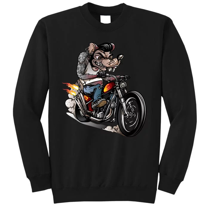 Rockabilly Rats Riding A Bike Sweatshirt