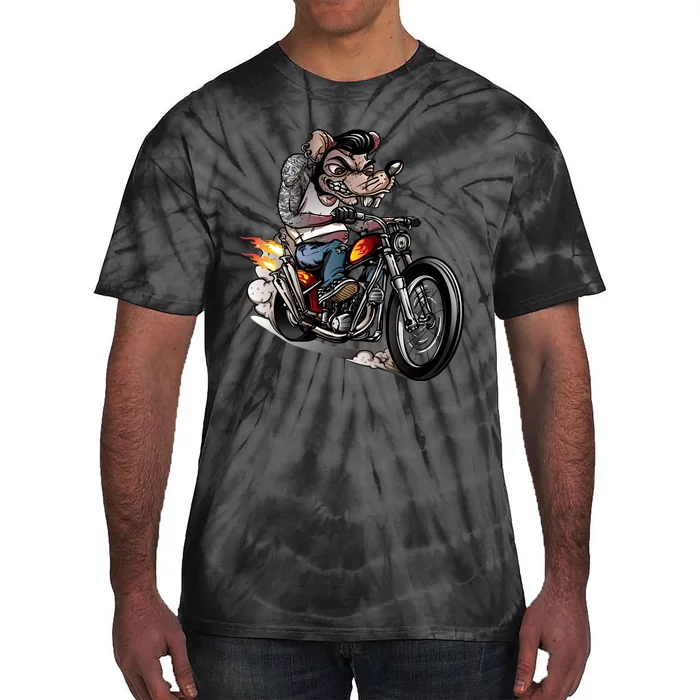 Rockabilly Rats Riding A Bike Tie-Dye T-Shirt