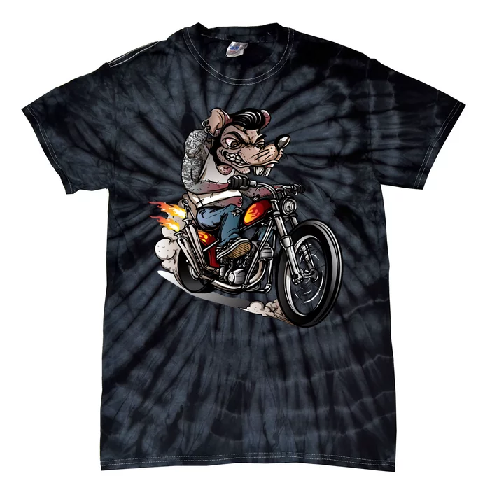 Rockabilly Rats Riding A Bike Tie-Dye T-Shirt