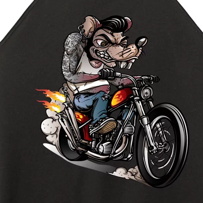 Rockabilly Rats Riding A Bike Women’s Perfect Tri Rocker Tank