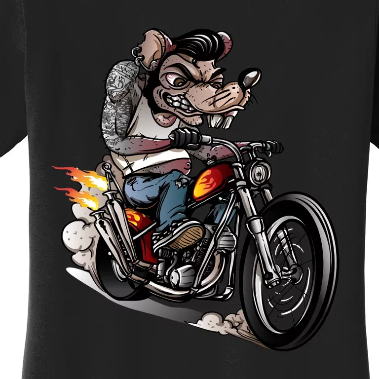 Rockabilly Rats Riding A Bike Women's T-Shirt