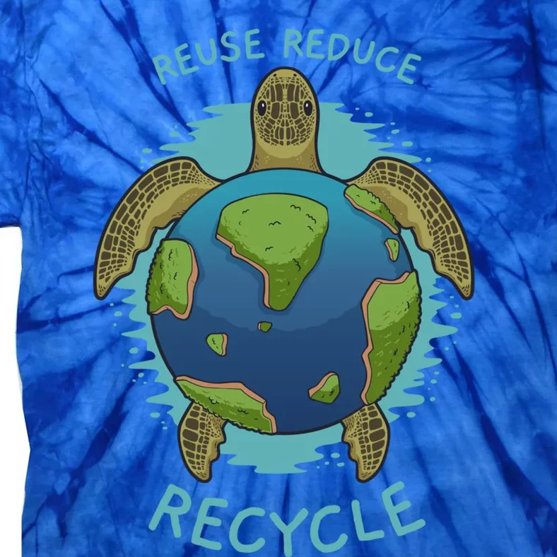 Reduce Reuse Recycle Earth Day Sea Turtle Gift Tie-Dye T-Shirt