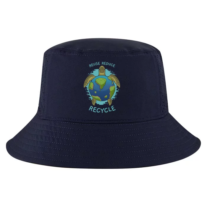 Reduce Reuse Recycle Earth Day Sea Turtle Gift Cool Comfort Performance Bucket Hat