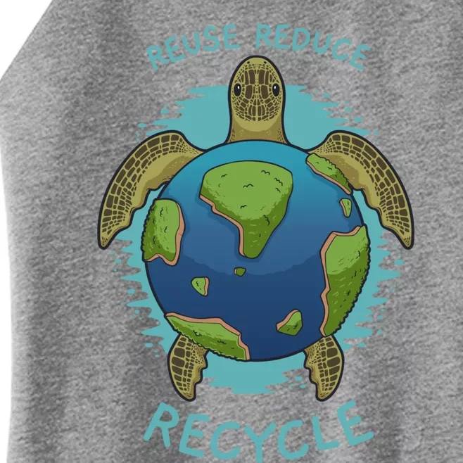 Reduce Reuse Recycle Earth Day Sea Turtle Gift Women’s Perfect Tri Rocker Tank