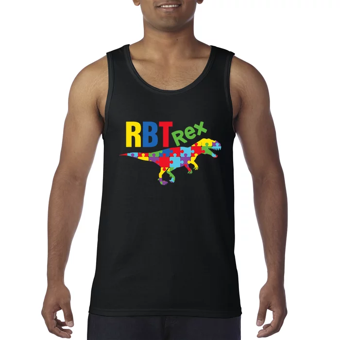 RBT Rex Registered Behavior Technician Autism ABA Therapist Tank Top