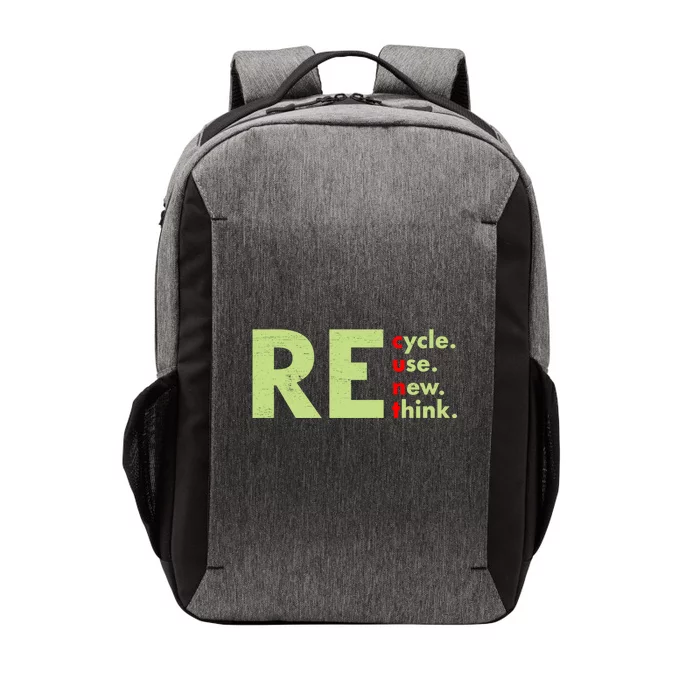 Recycle Reuse Renew Rethink Crisis Environmental Activism Vector Backpack