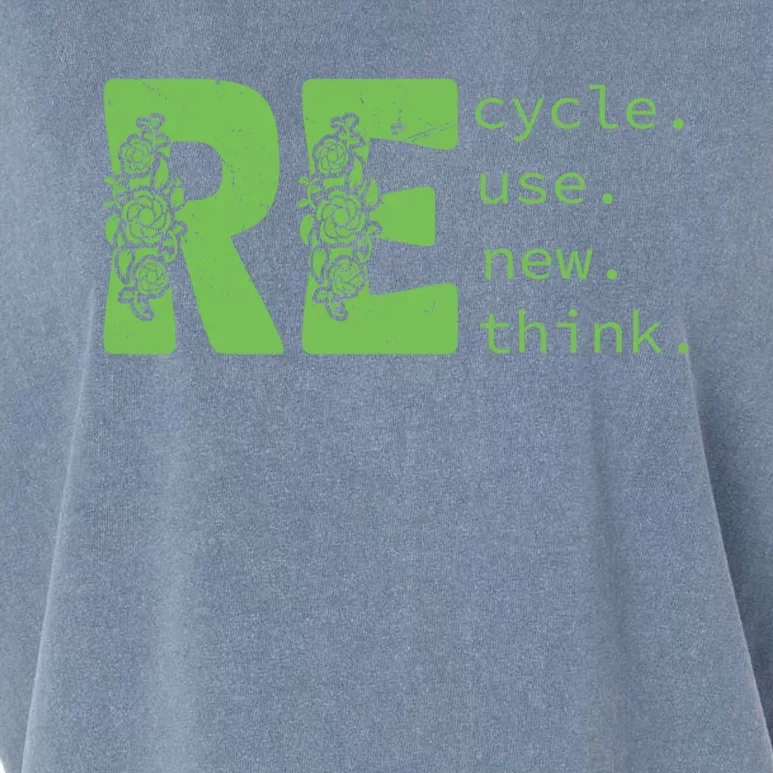 Recycle Reuse Renew Rethink Crisis Environmental Activism Garment-Dyed Women's Muscle Tee