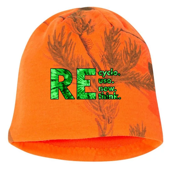 Recycle Reuse Renew Rethink Tie Dye Crisis Environmental Activism Kati - Camo Knit Beanie