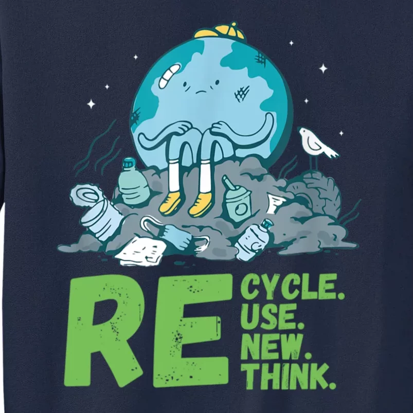 Recycle Reuse Renew Rethink Crisis Environmental Activism Tall Sweatshirt