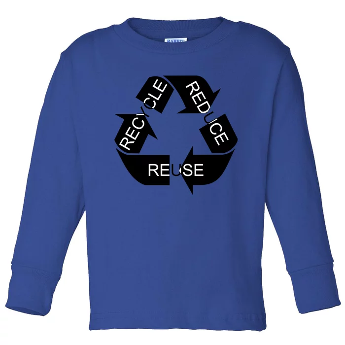 Reduce Reuse Recycle Eco System Gift Toddler Long Sleeve Shirt