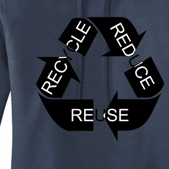 Reduce Reuse Recycle Eco System Gift Women's Pullover Hoodie