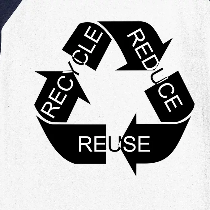 Reduce Reuse Recycle Eco System Gift Baseball Sleeve Shirt