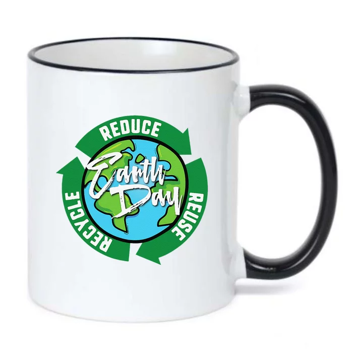 Reduce Reuse Recycle Earth Day April 22 Black Color Changing Mug