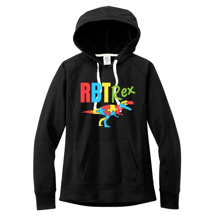 RBT Rex Registered Behavior Technician Therapist Autism Women's Fleece Hoodie