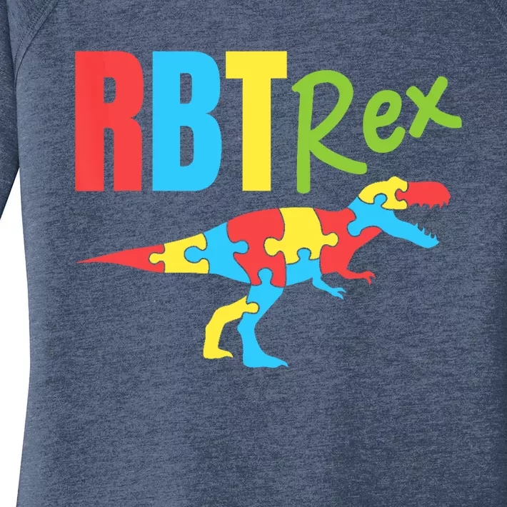 RBT Rex Registered Behavior Technician Therapist Autism Women's Perfect Tri Tunic Long Sleeve Shirt