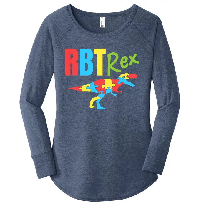 RBT Rex Registered Behavior Technician Therapist Autism Women's Perfect Tri Tunic Long Sleeve Shirt