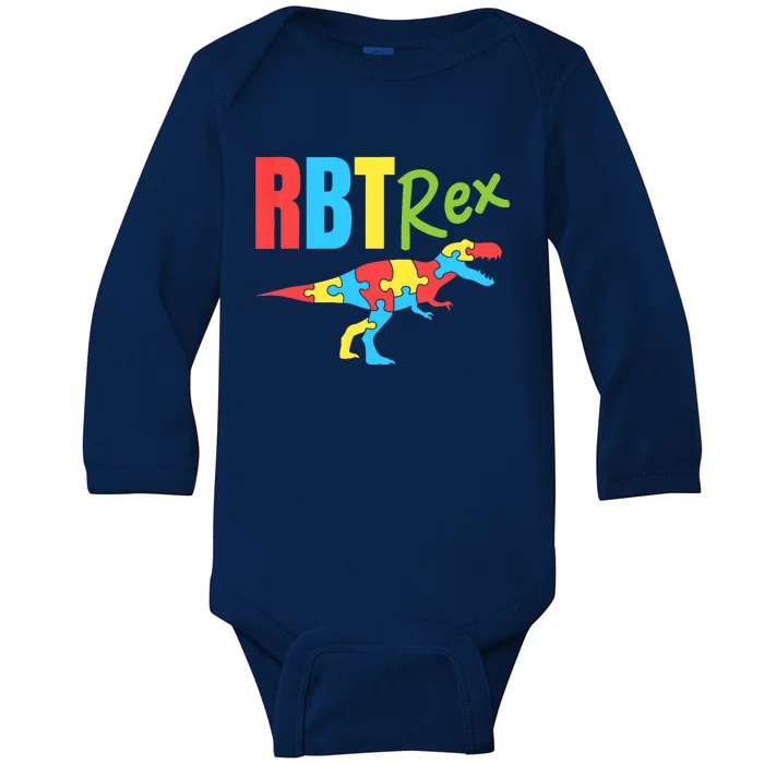 RBT Rex Registered Behavior Technician Therapist Autism Baby Long Sleeve Bodysuit