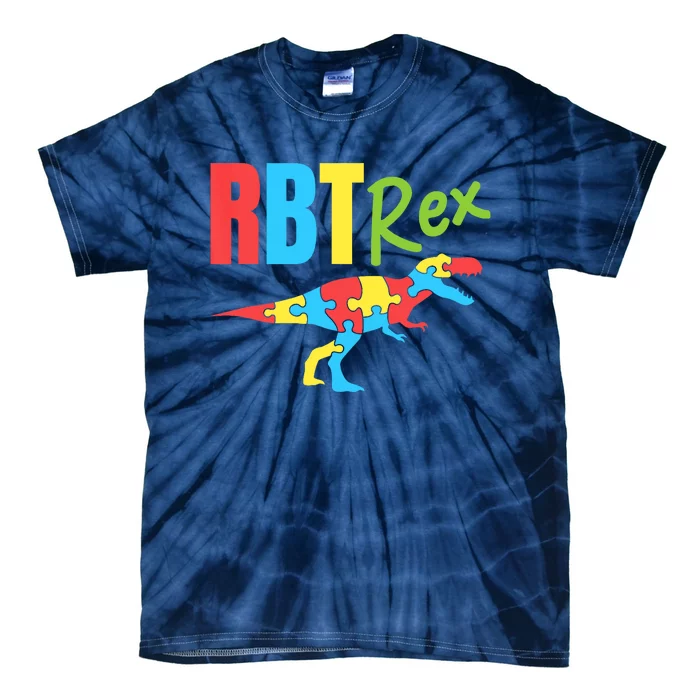 RBT Rex Registered Behavior Technician Therapist Autism Tie-Dye T-Shirt