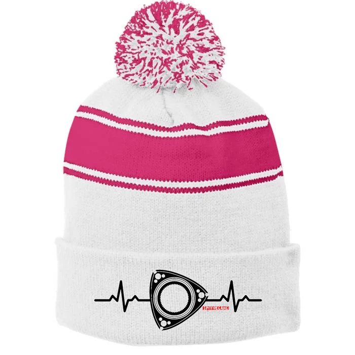 Rx8 Rx7 Rotorheartbeat Stripe Pom Pom Beanie