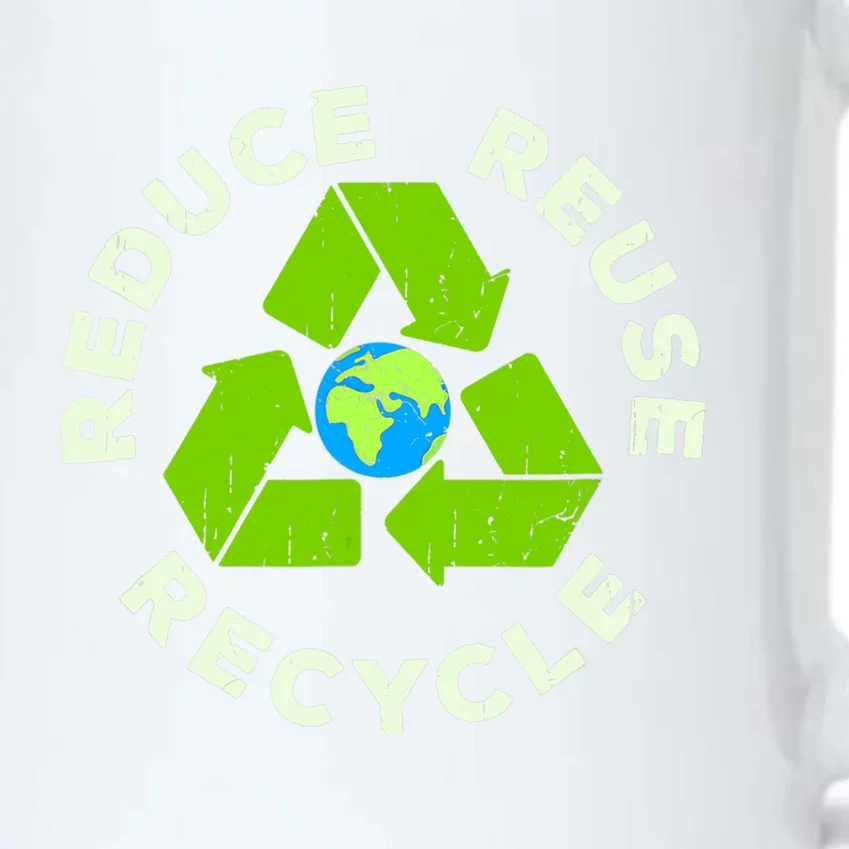 Reduce Reuse Recycle Earth Day Black Color Changing Mug