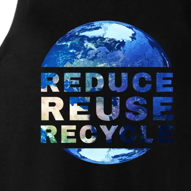 Reduce Reuse Recycle Garbage Planet Earth Trash Great Gift Ladies Tri-Blend Wicking Tank