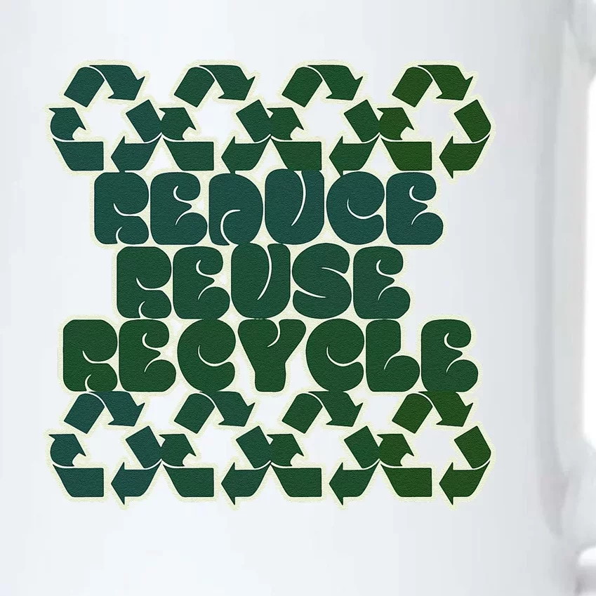 Reduce Reuse Recycle For Earth Day Black Color Changing Mug