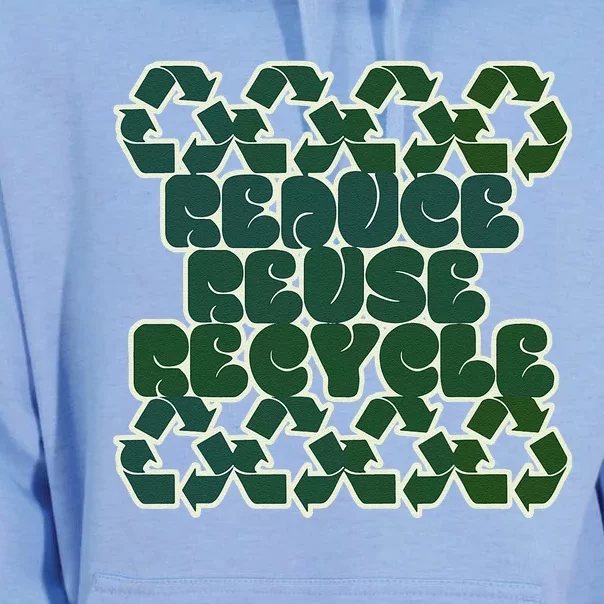 Reduce Reuse Recycle For Earth Day Unisex Surf Hoodie