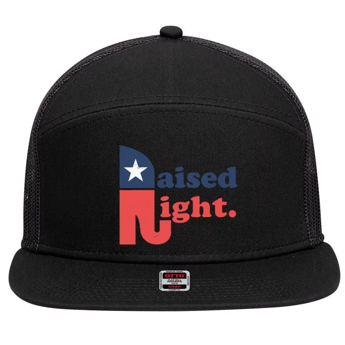 Raised Right Republican Elephant Retro Style Distressed Gift 7 Panel Mesh Trucker Snapback Hat