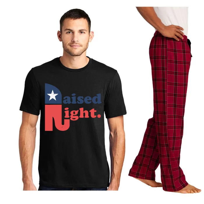 Raised Right Republican Elephant Retro Style Distressed Gift Pajama Set