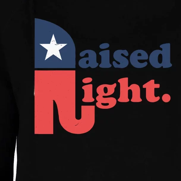 Raised Right Republican Elephant Retro Style Distressed Gift Womens Funnel Neck Pullover Hood